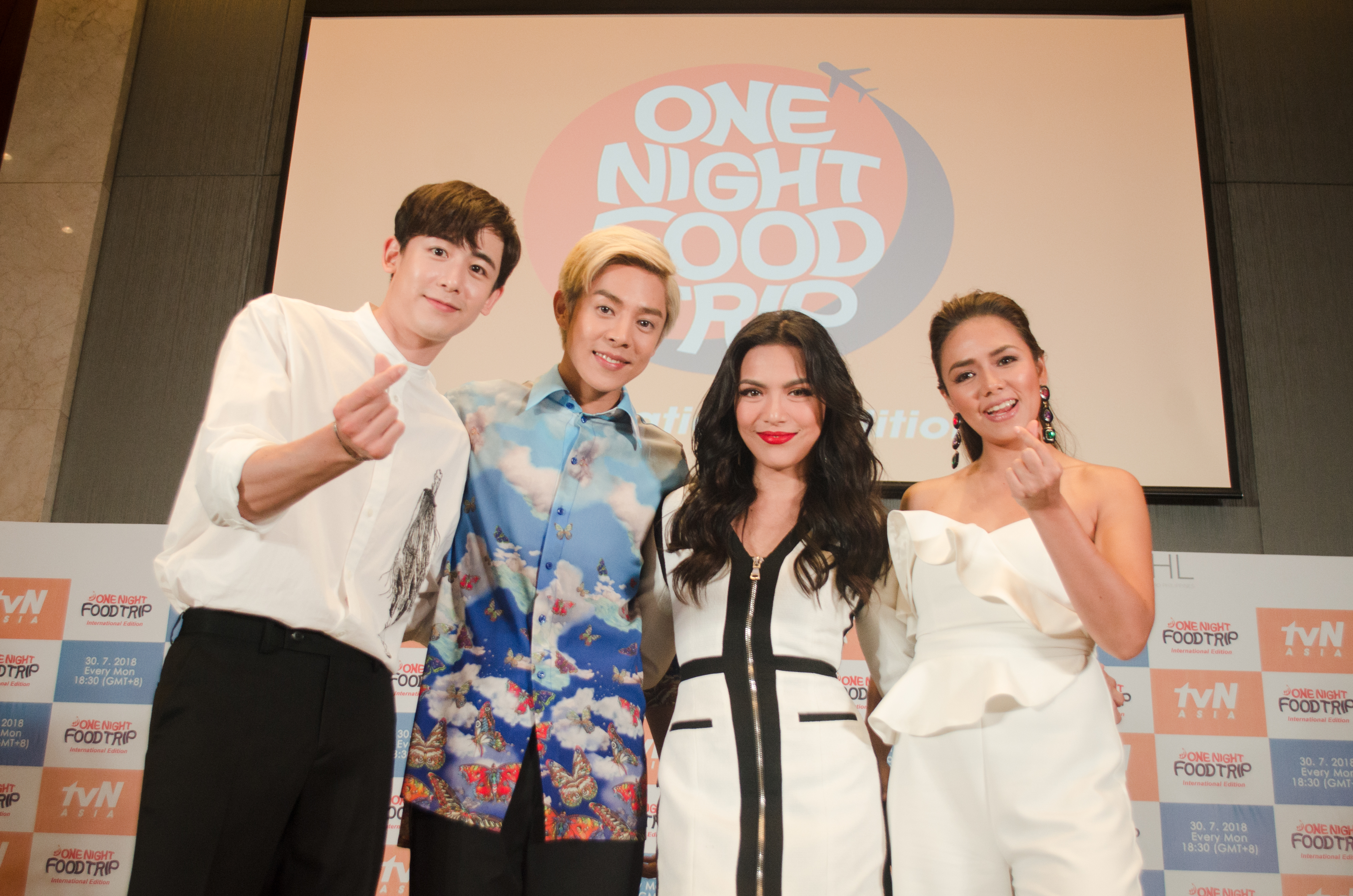 From left: rapper-songwriter Nichkhun from 2PM, singer-actor Alexander “Xander” Lee formerly of U-KISS, singer-actress Ciara Sotto, and celebrity chef Danica Sotto-Pingris